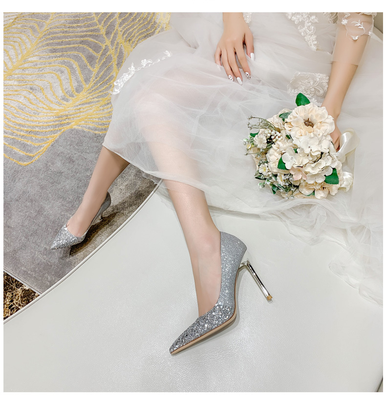 Silver Heels for Wedding-5