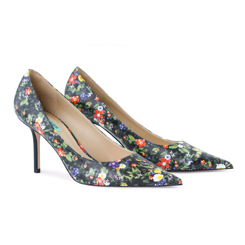 Flower heels pumps-1