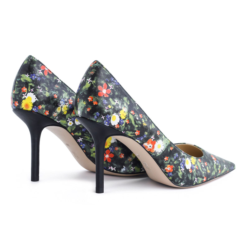 Flower heels pumps-4