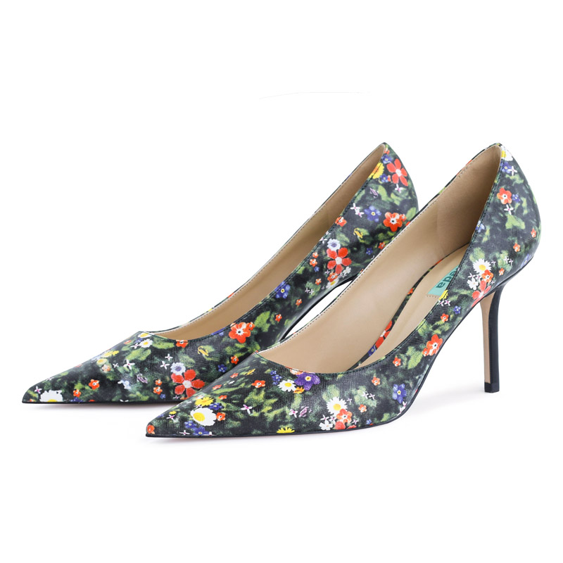 Flower heels pumps-3